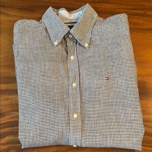 Tommy Hilfiger Black and White Casual Button Down Shirt Size M